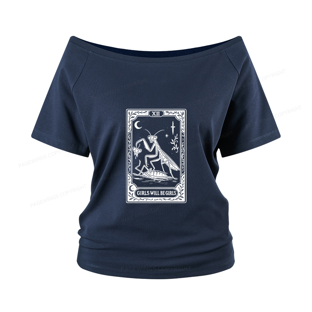 Pagewings Girls Will Be Girls Women Off Shoulder T-shirts