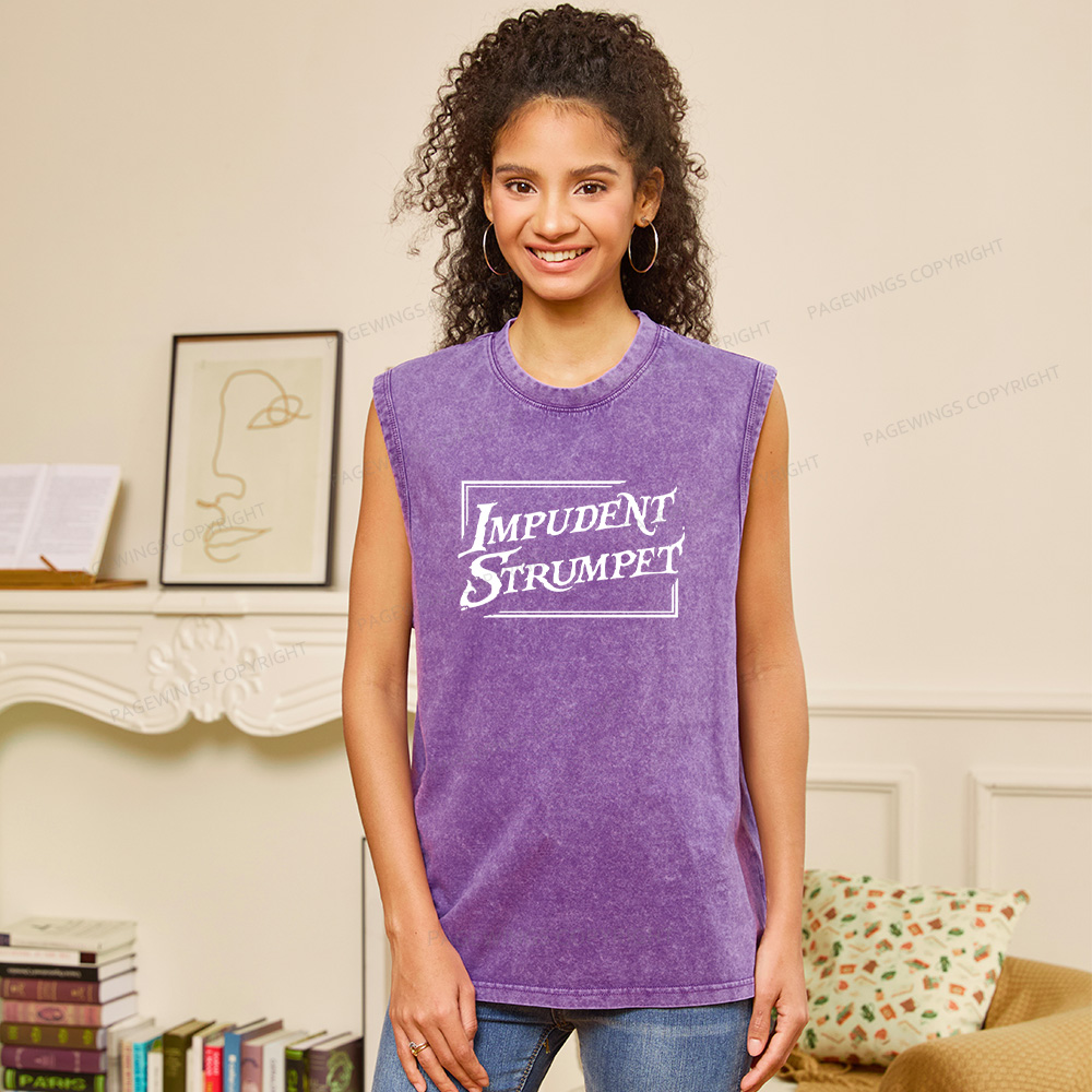 Pagewings Impudent Strumpet Unisex Washed Tank Top