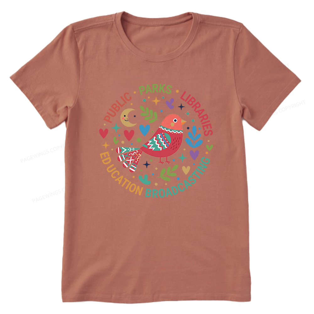 Pagewings Public Parks Libraries Education Unisex Classic T-shirt