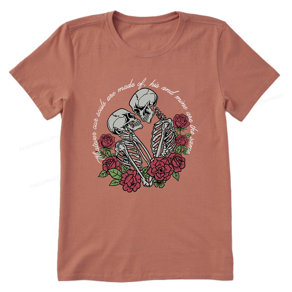 Pagewings Gothic Romance Skeleton Lovers Unisex Classic T-shirt