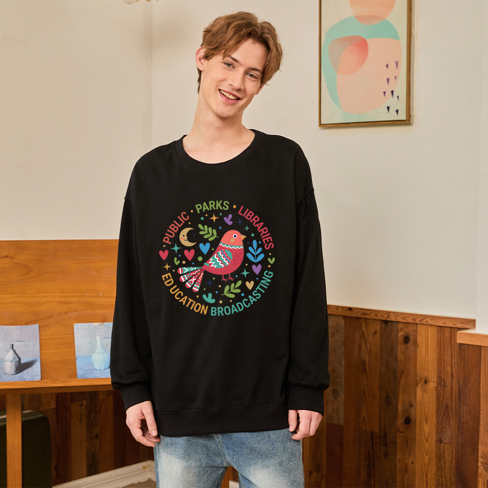Pagewings Public Parks Libraries Education Broadcasting  Unisex Classic Sweatshirt