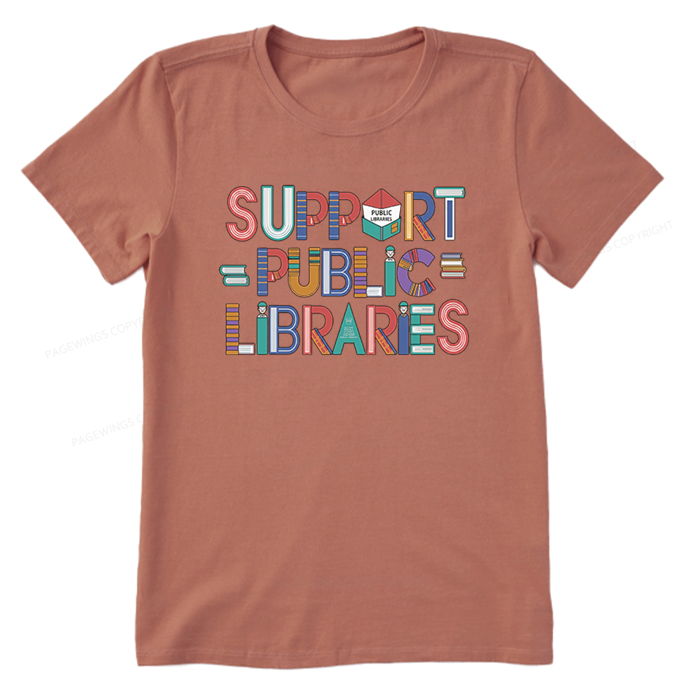 Pagewings Support Public Libraries Unisex Classic T-shirt