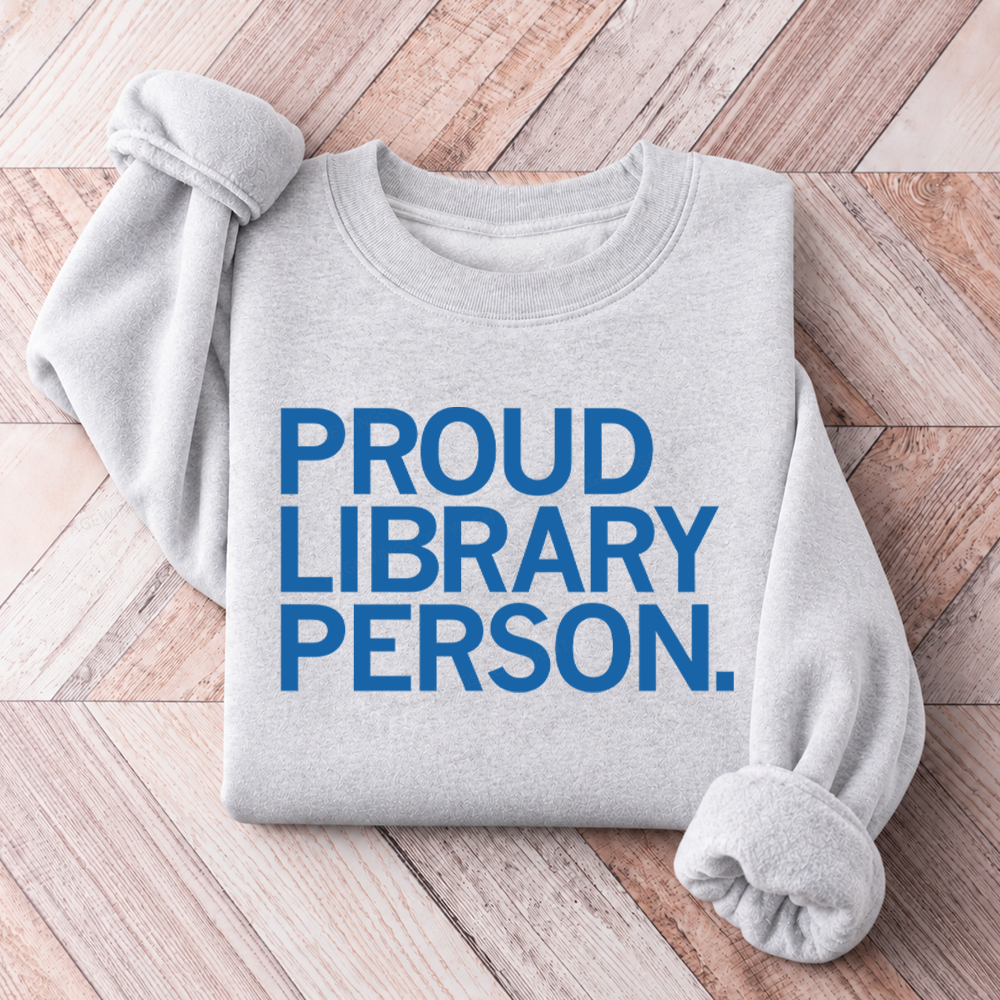 Pagewings Proud Library Person Fleece Crop Sweatshirt