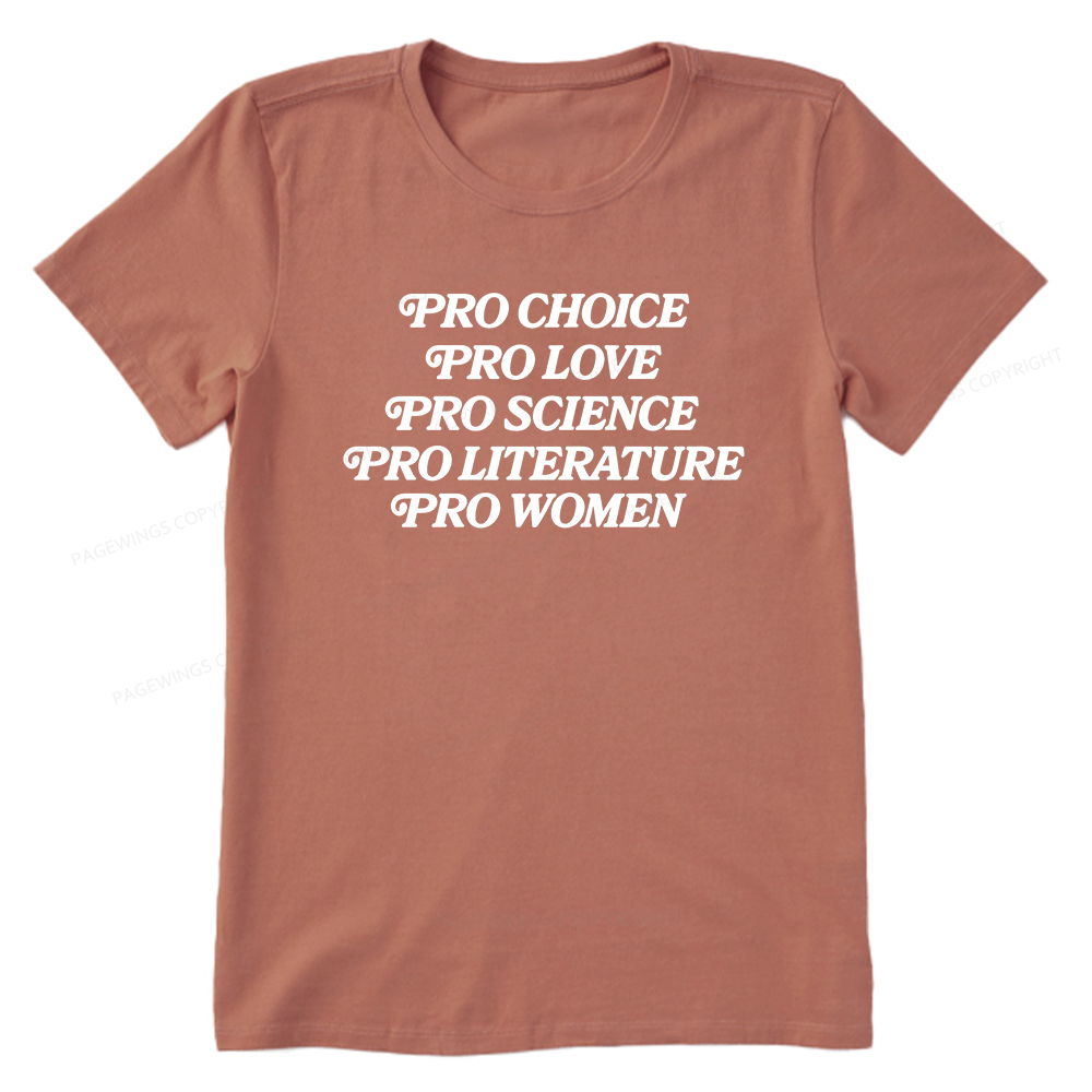 Pagewings Pro Choice Love Science Literature Unisex Classic T-shirt