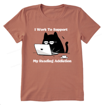 Pagewings I Work To Support My Reading Addiction Unisex Classic T-shirt