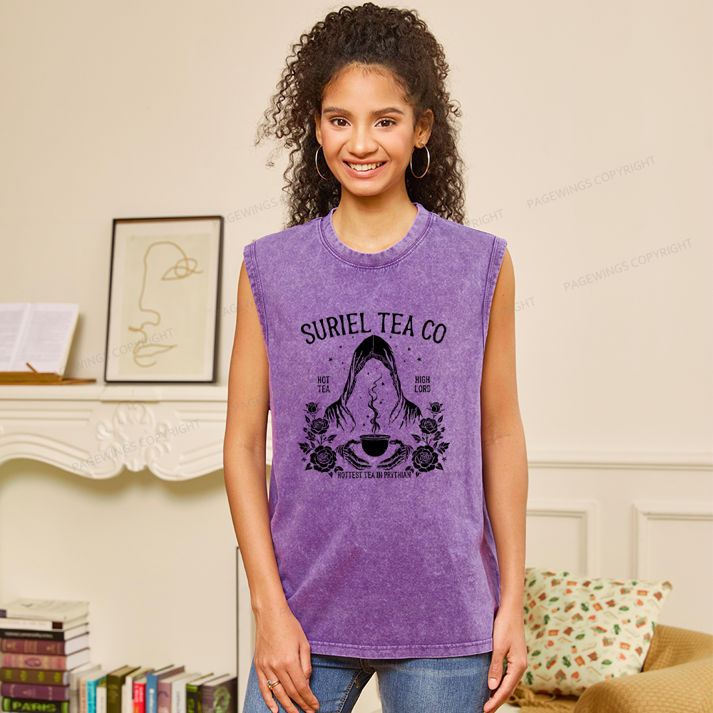 Pagewings Fantasy Reader Unisex Washed Tank Top