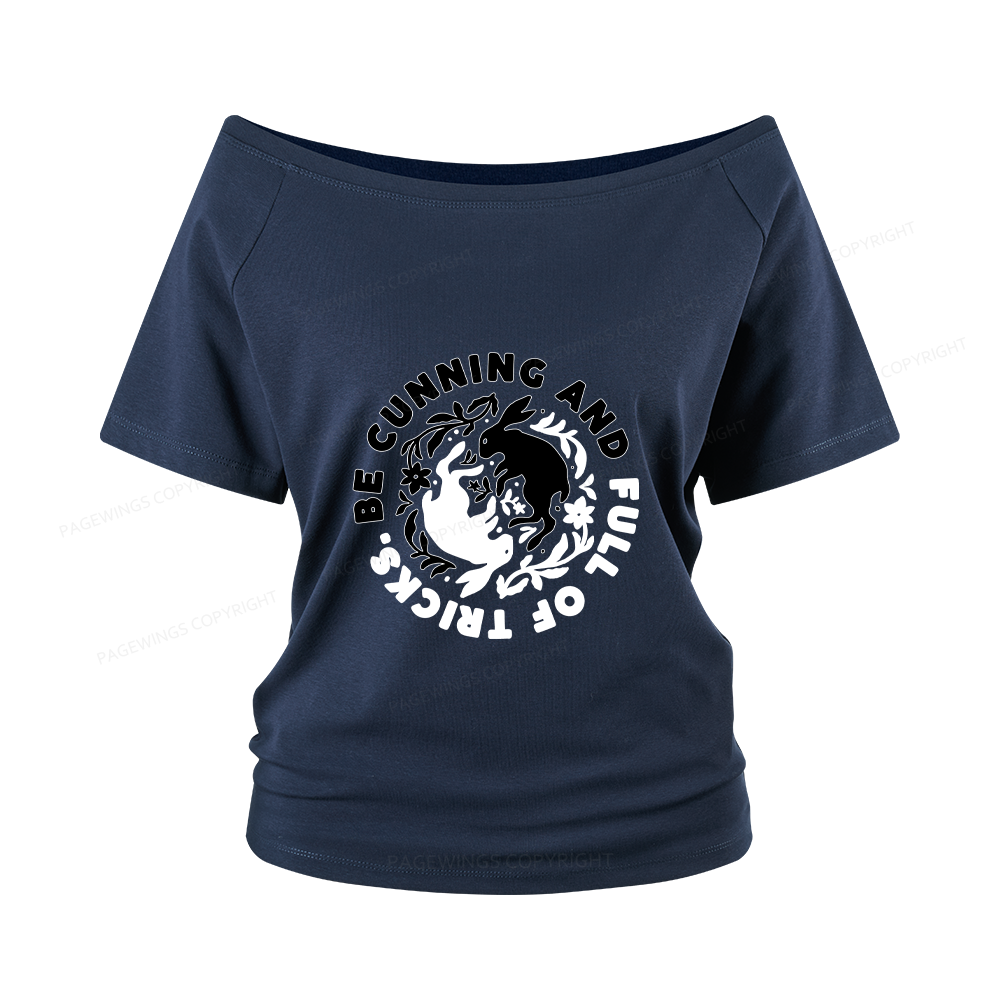 Pagewings Be Cunning And Full Of Tricks Women Off Shoulder T-shirts