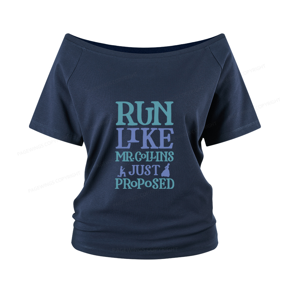Pagewings Love Book Fan Women Off Shoulder T-shirts