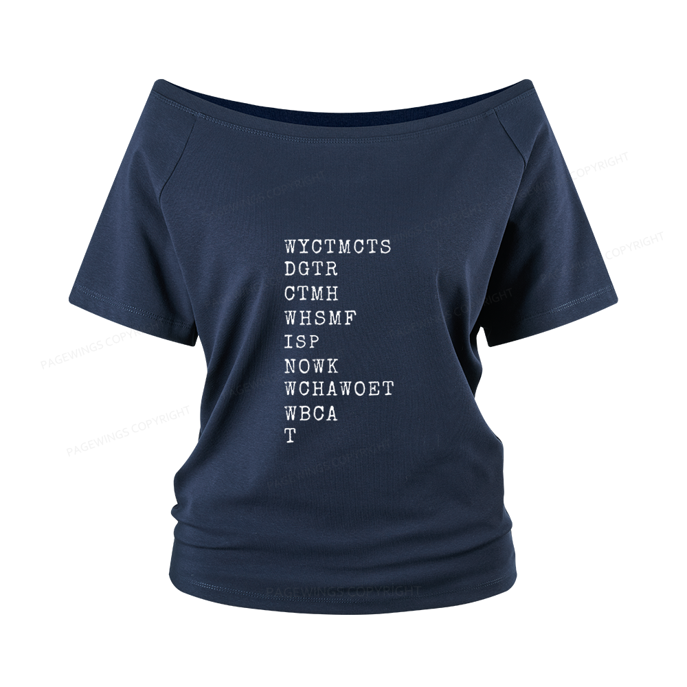 Pagewings Will You Come To My Cottage This Summer Women Off Shoulder T-shirts