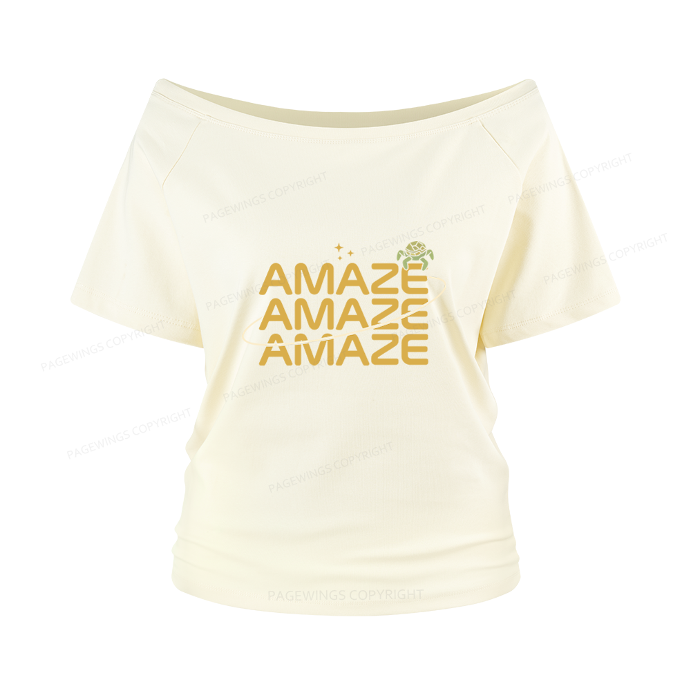 Pagewings Amaze Women Off Shoulder T-shirts