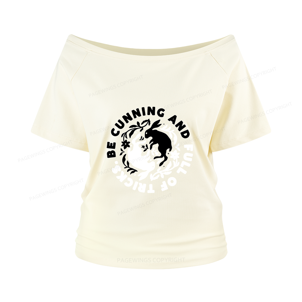 Pagewings Be Cunning And Full Of Tricks Women Off Shoulder T-shirts