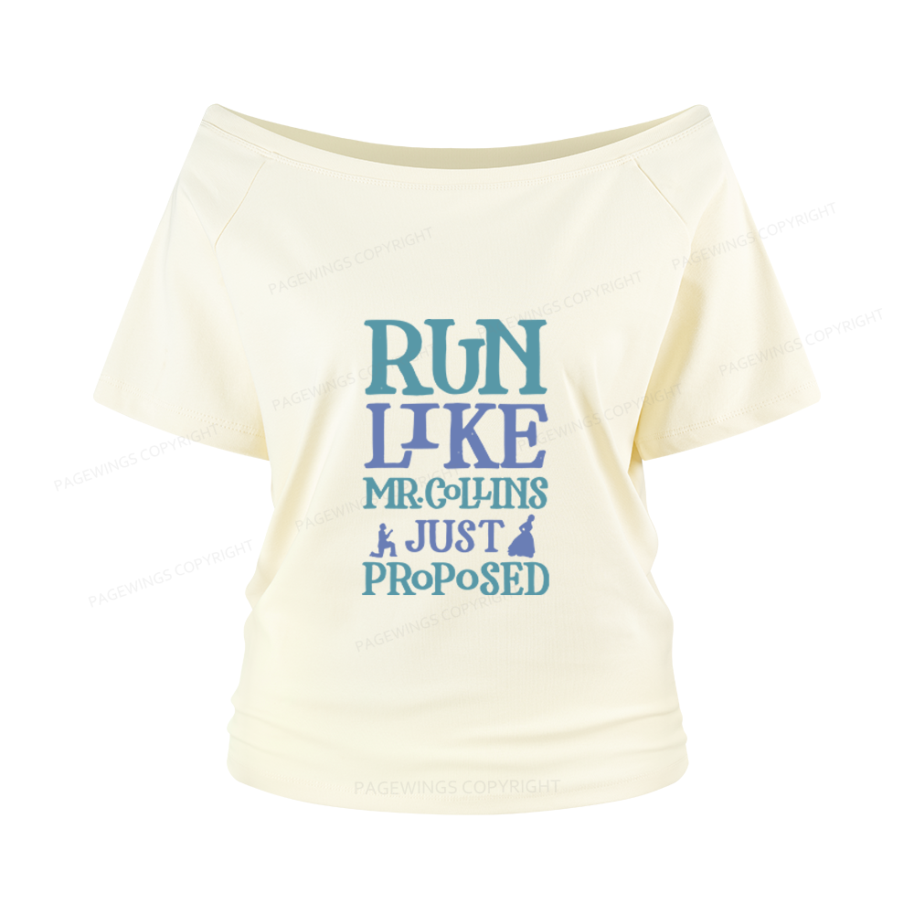 Pagewings Love Book Fan Women Off Shoulder T-shirts