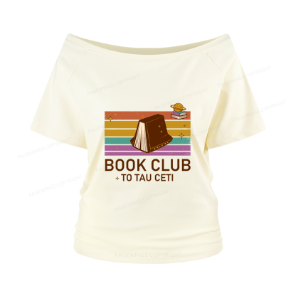 Pagewings Book Club To Star Women Off Shoulder T-shirts