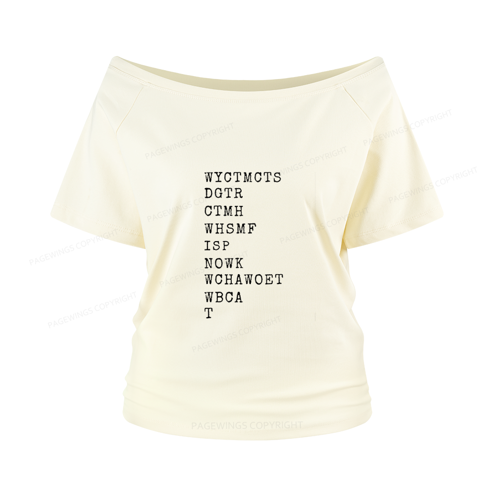 Pagewings Will You Come To My Cottage This Summer Women Off Shoulder T-shirts