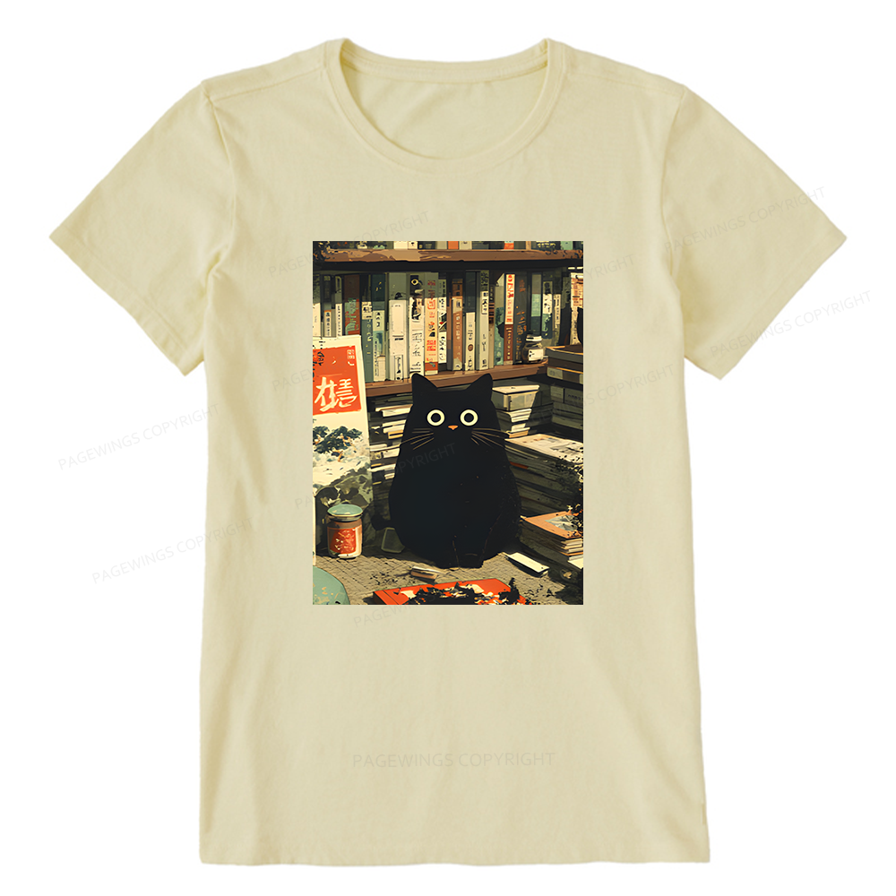 Pagewings Cat Book Lovers Librarian Unisex Classic T-shirt