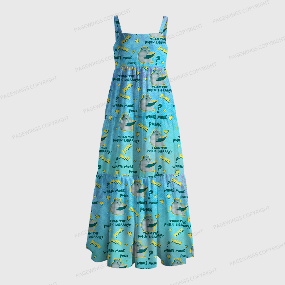 Pagewings More Punk Than The Public Library Maxi Dress