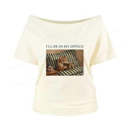 Pagewings Funny Book Lover Women Off Shoulder T-shirts