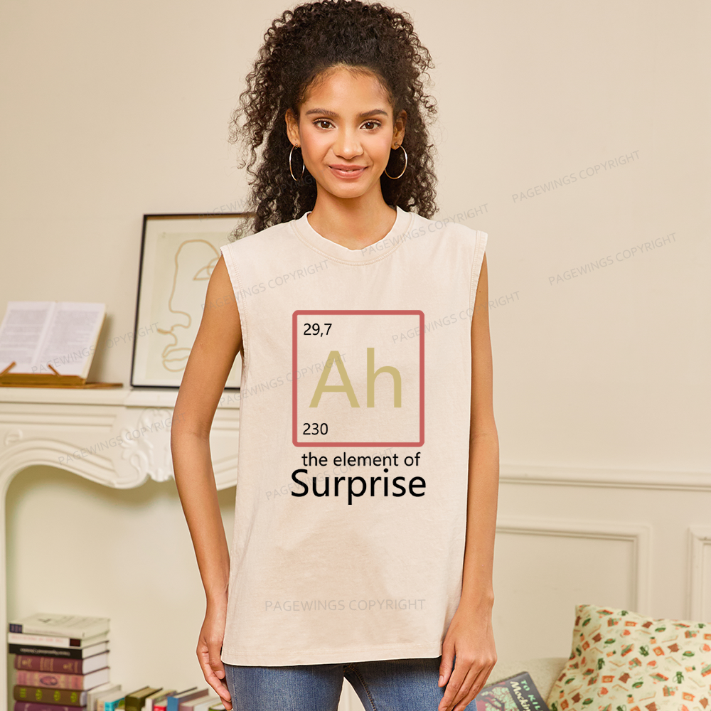 Pagewings The Element of Surprise Unisex Washed Tank Top