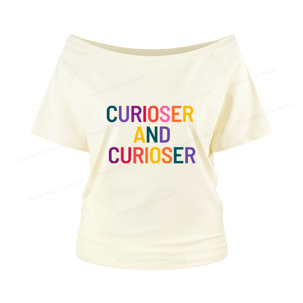 Pagewings Curioser Women Off Shoulder T-shirts