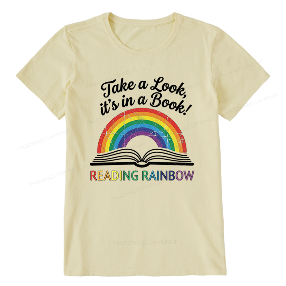 Pagewings Reading With Rainbow Unisex Classic T-shirt