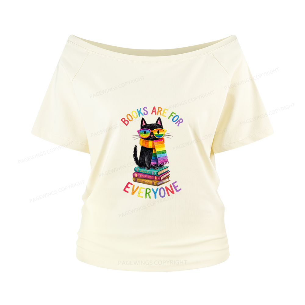 Pagewings Books Are For Everyone Women Off Shoulder T-shirts