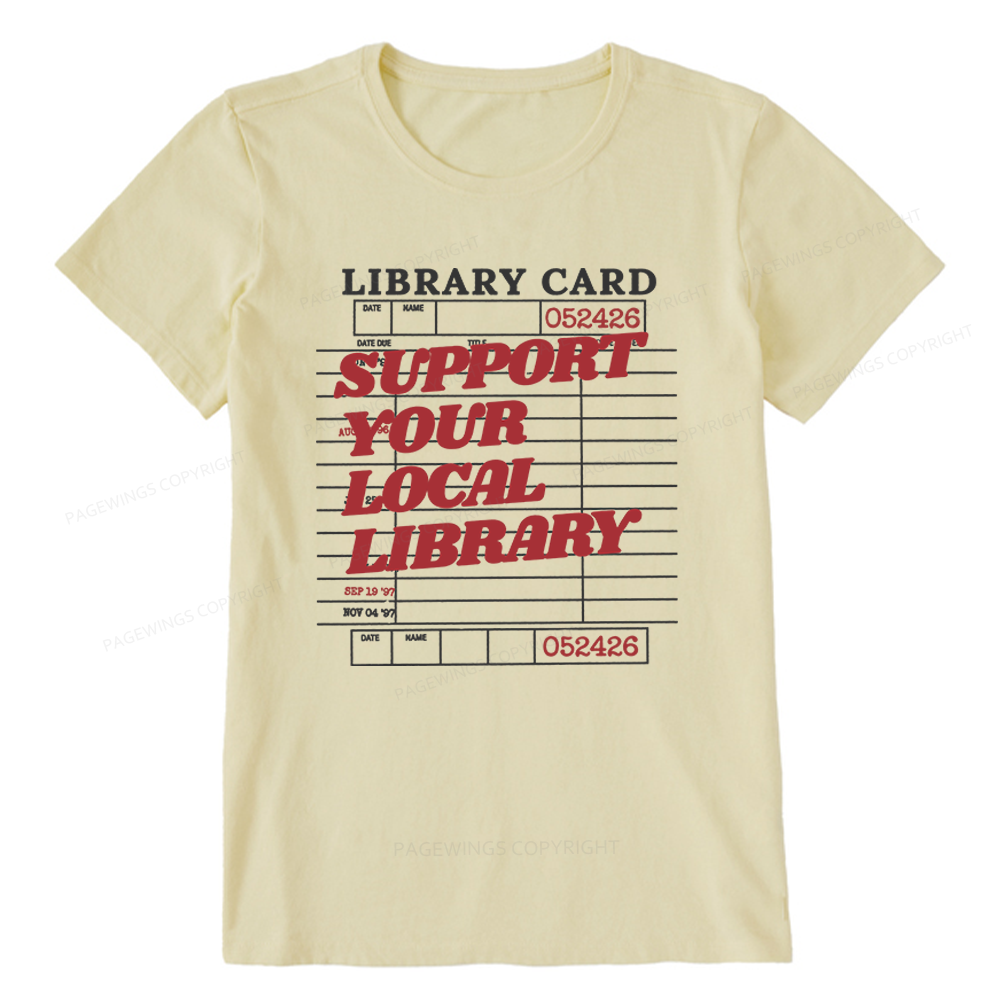 Pagewings Support Your Local Library Unisex Classic T-shirt