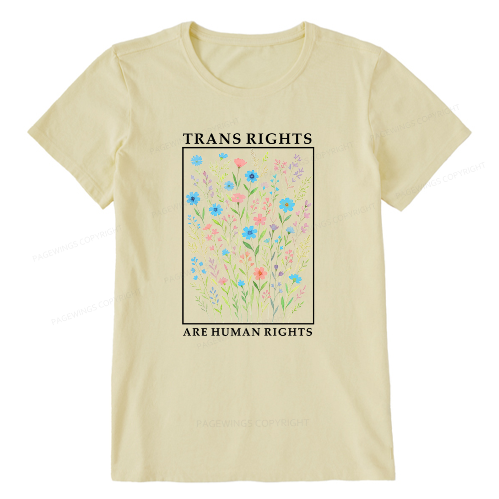 Pagewings Trans Rights Are Human Rights Unisex Classic T-shirt