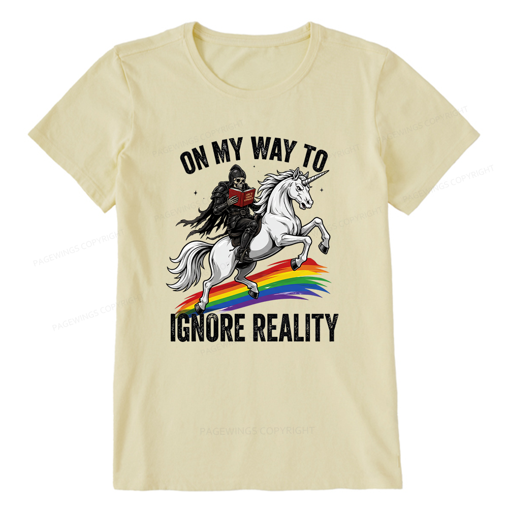 Pagewings On My Way To Ignore Reality Unisex Classic T-shirt