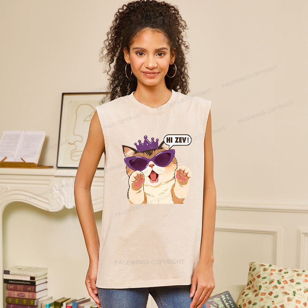 Pagewings Sci-Fi Book Lover Unisex Washed Tank Top