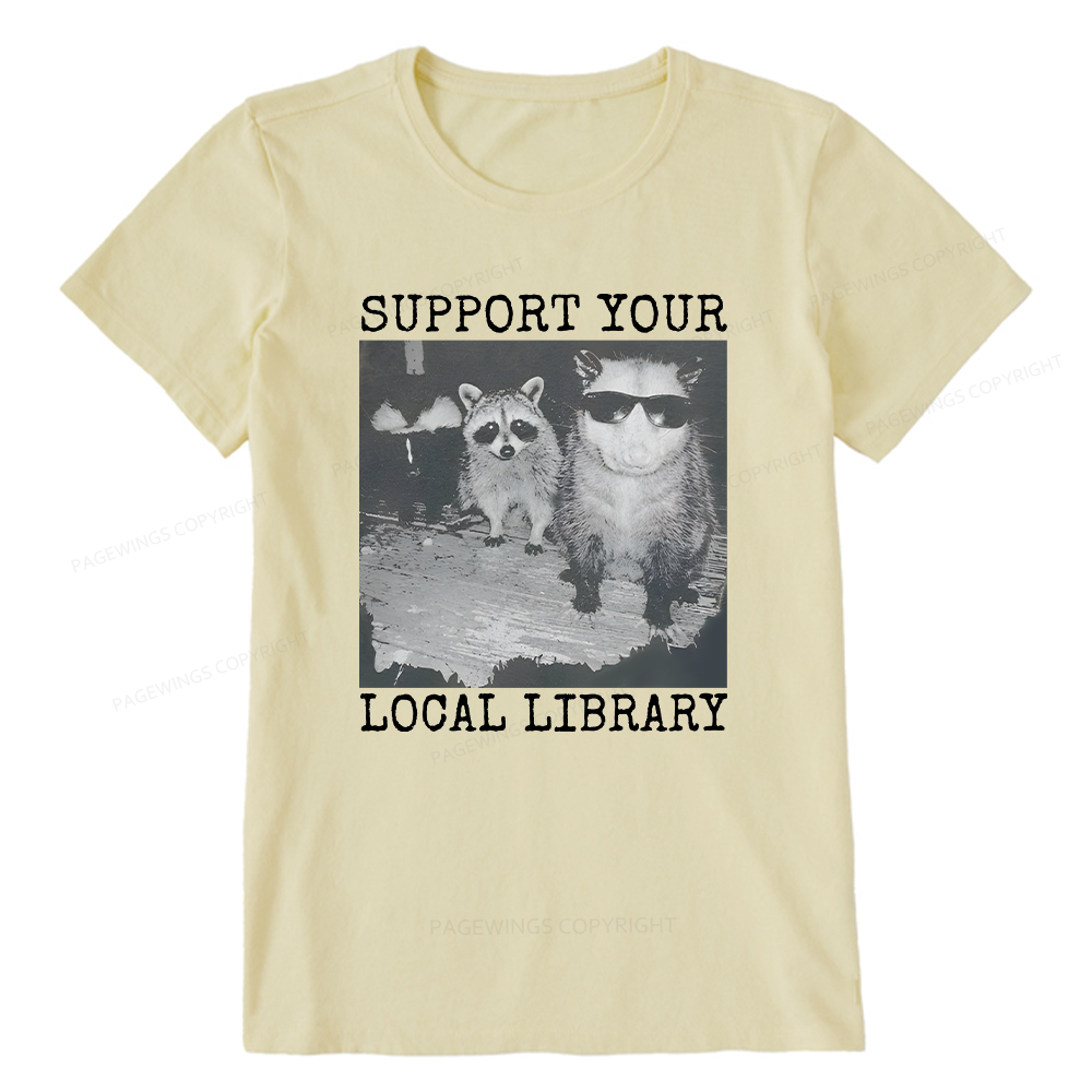 Pagewings Support Your Local Library Unisex Classic T-shirt