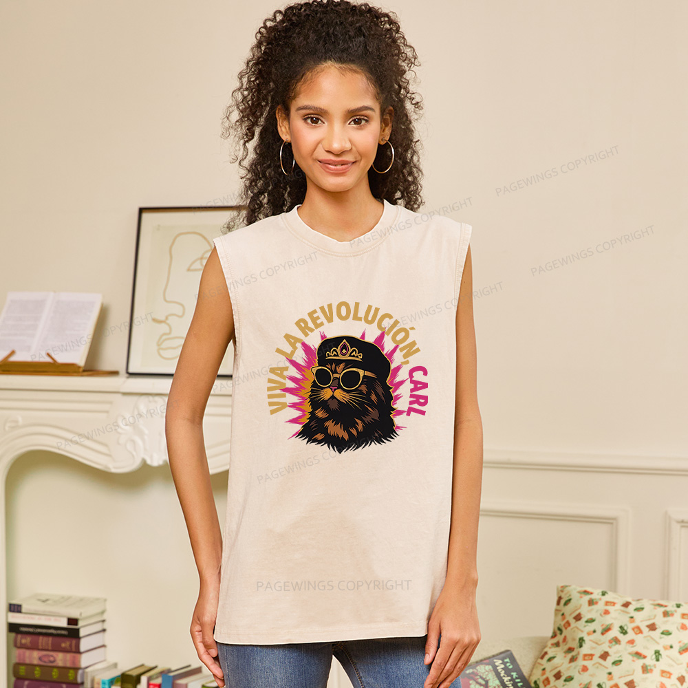 Pagewings Sci-Fi Novel Lover Unisex Washed Tank Top