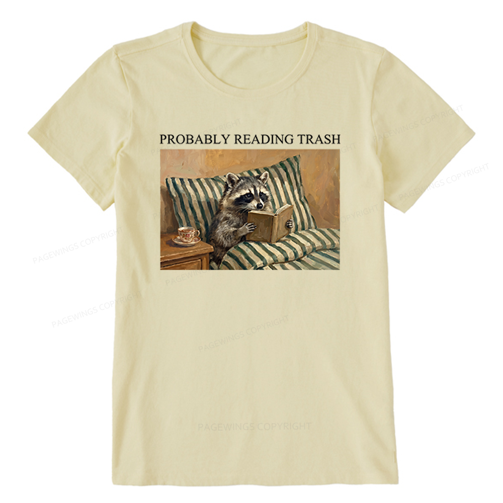 Pagewings Reading Trash Racoon Unisex Classic T-shirt