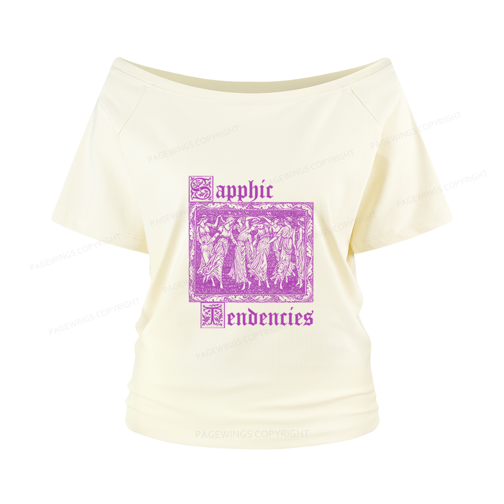 Pagewings Sapphic Tendencies Women Off Shoulder T-shirts