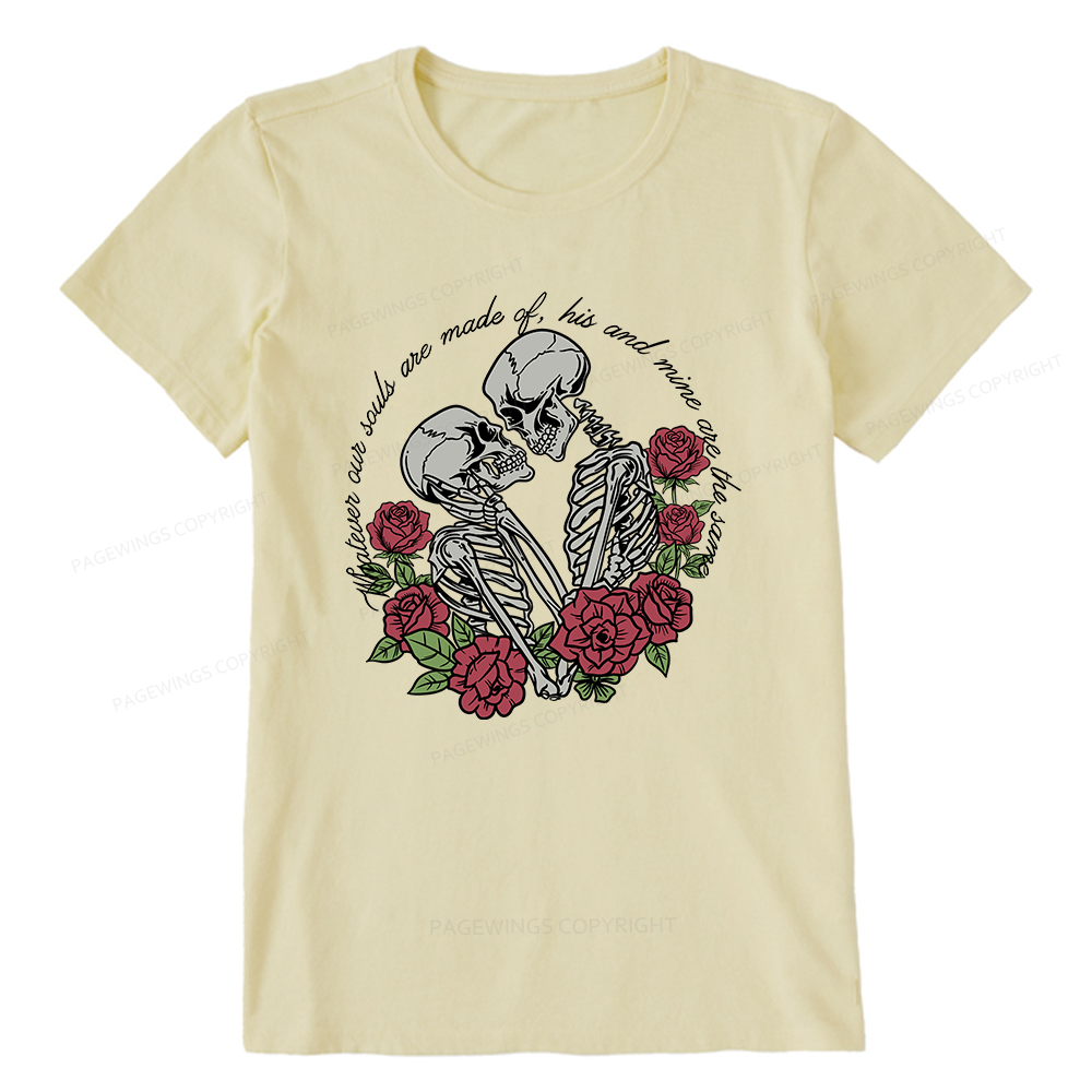 Pagewings Gothic Romance Skeleton Lovers Unisex Classic T-shirt