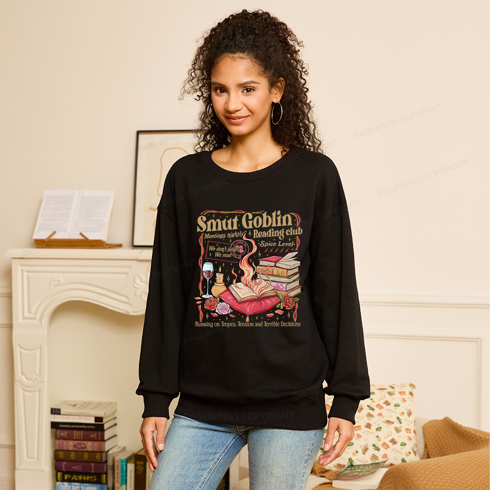 Pagewings Smut Goblin Dark Romance Bookish Unisex Classic Sweatshirt