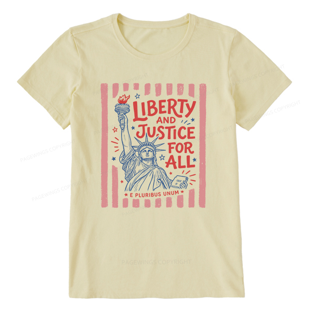 Pagewings Liberty And Justice For All Unisex Classic T-shirt