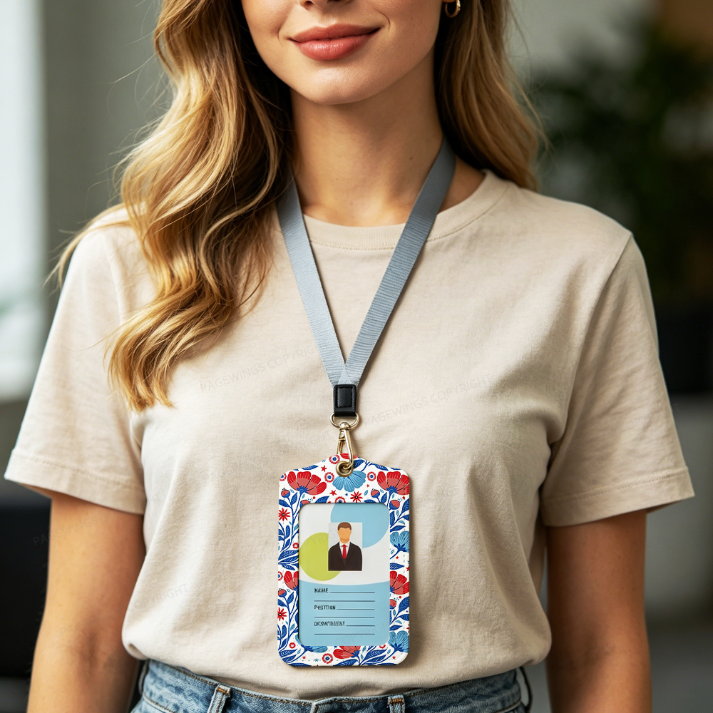 Pagewings Literacy And Justice For All Leather Badge Holder 