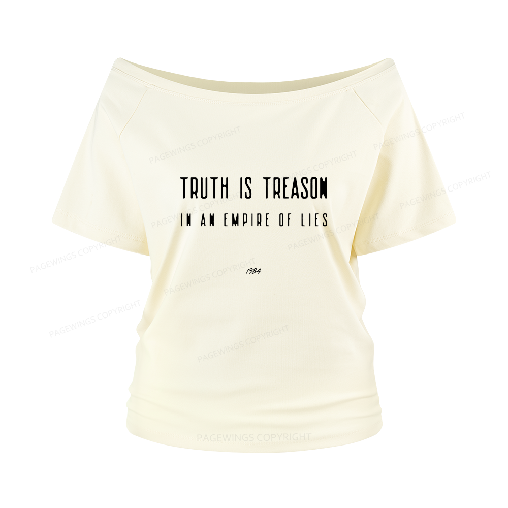 Pagewings Dystopian Book Lover 16415 Bookish Women Off Shoulder T-shirts