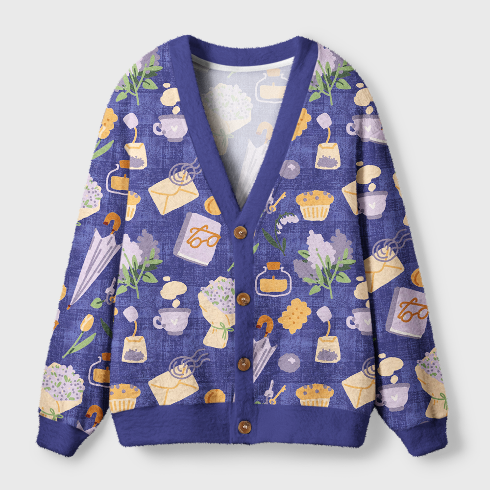 Pagewings Cozy Reading Light Knit Unisex Cardigan Sweaters