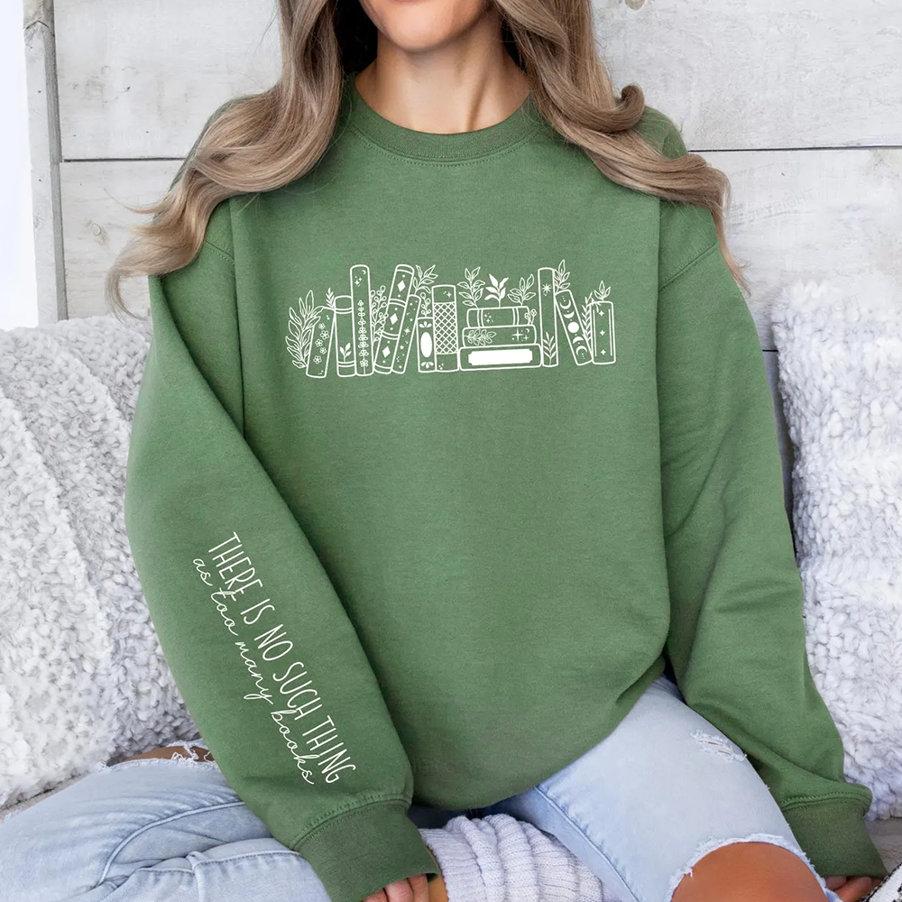 Pagewings No Such Thing As Too Many Books Unisex Classic Sweatshirt