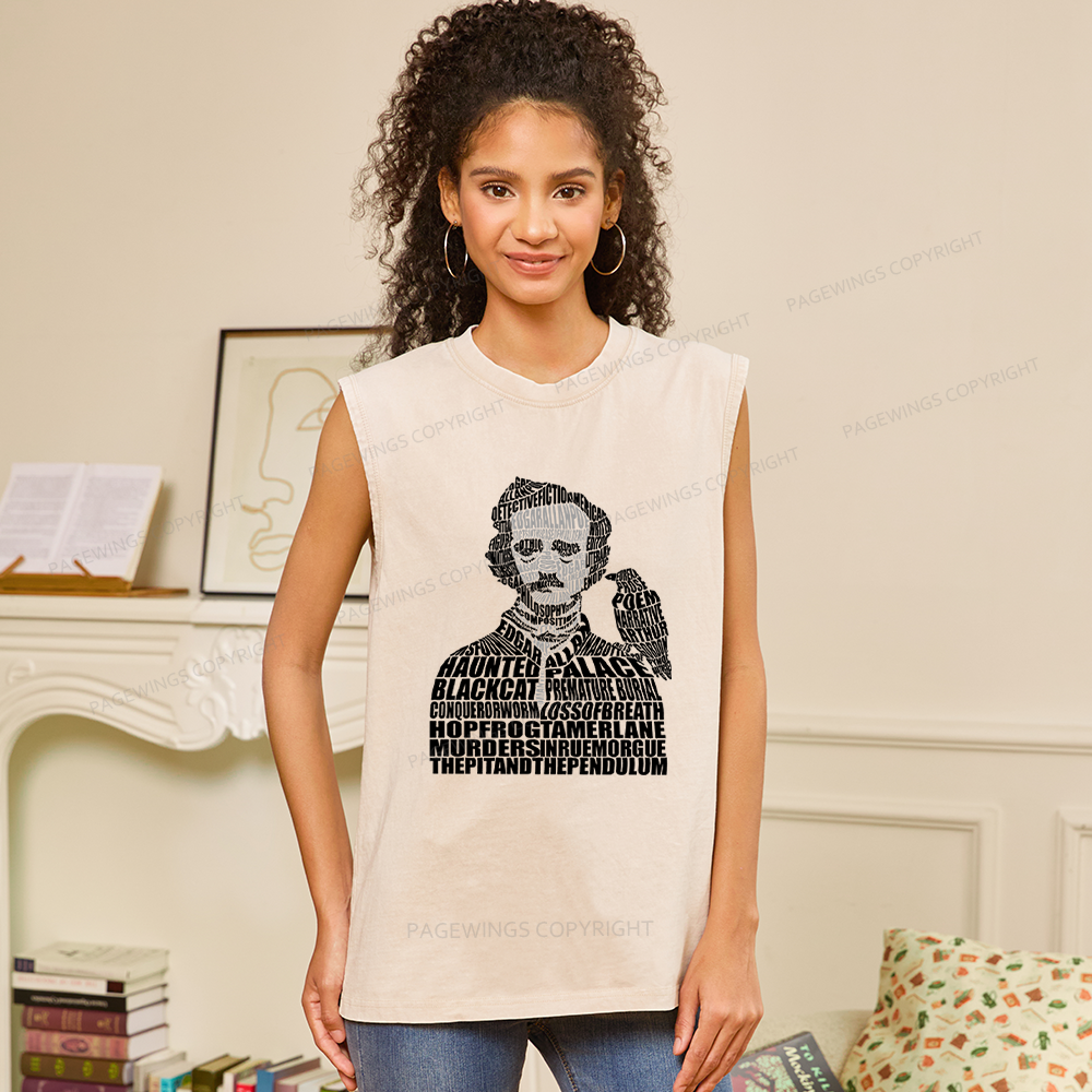 Pagewings Literature Lover Unisex Washed Tank Top