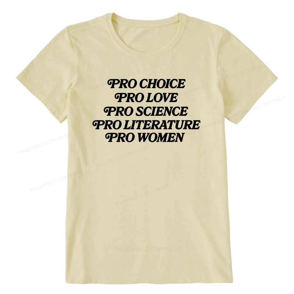Pagewings Pro Choice Love Science Literature Unisex Classic T-shirt