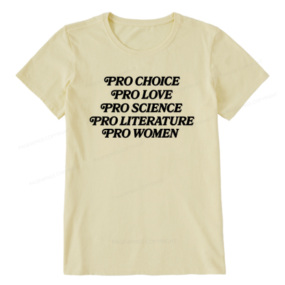 Pagewings Pro Choice Love Science Literature Unisex Classic T-shirt