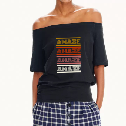 Pagewings Science Fiction Lover Women Off Shoulder T-shirts