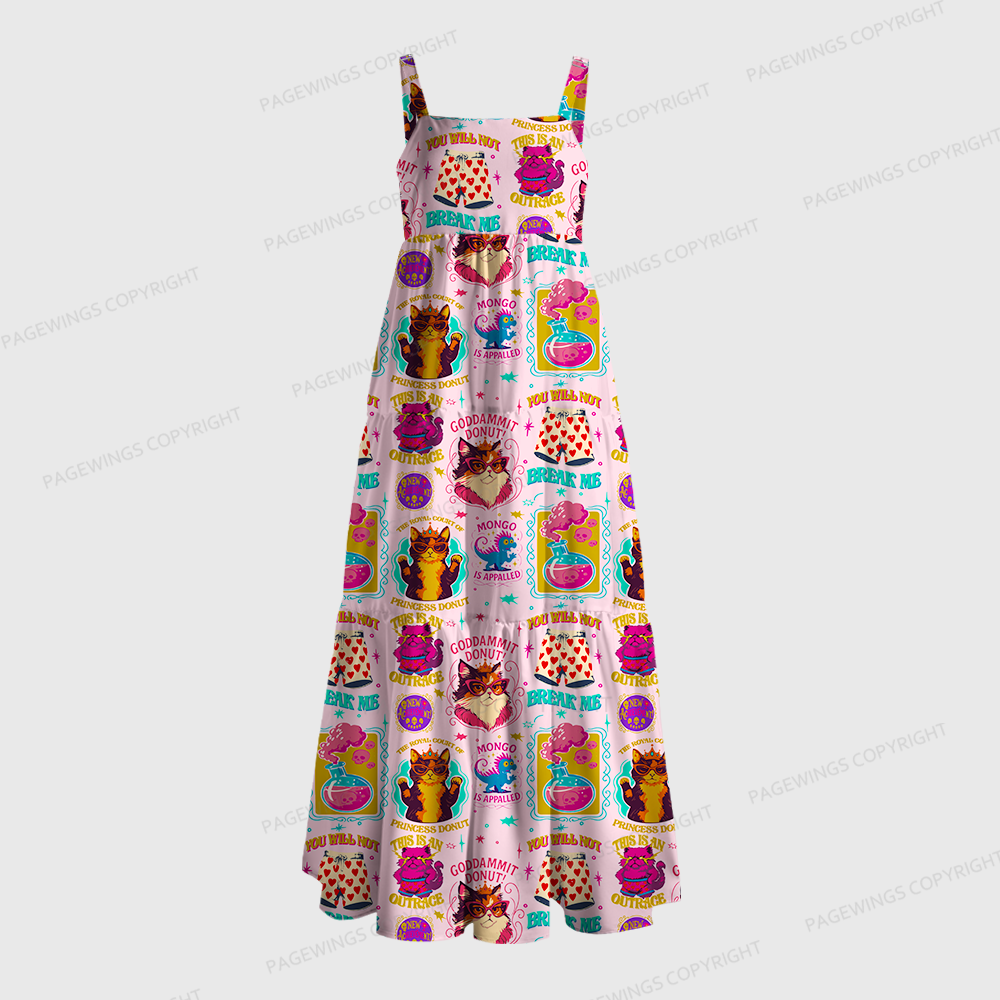 Pagewings Square Neck Sci-Fi Book Lover Maxi Dress