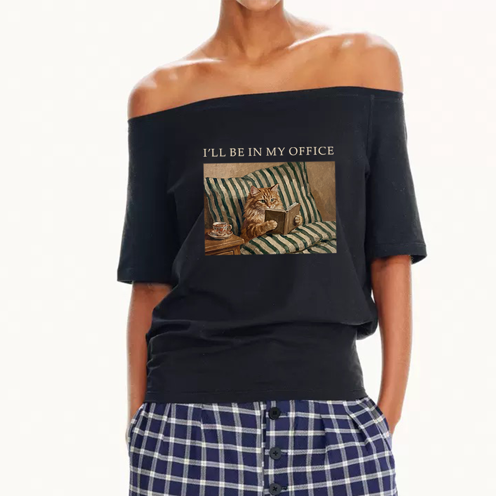 Pagewings Funny Book Lover Women Off Shoulder T-shirts