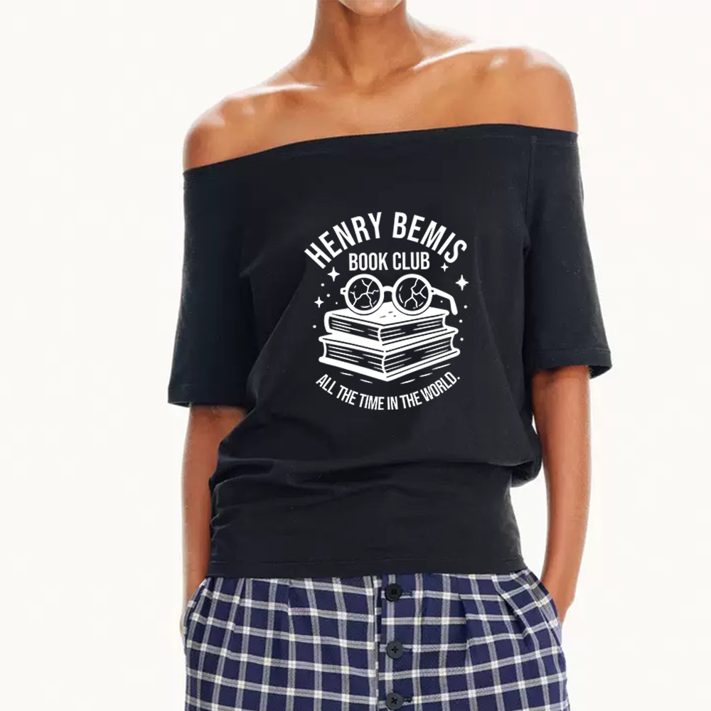 Pagewings Henry Bemis Book Club Women Off Shoulder T-shirts