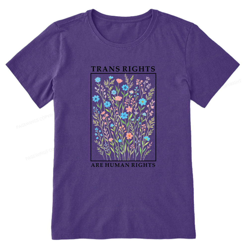 Pagewings Trans Rights Are Human Rights Unisex Classic T-shirt