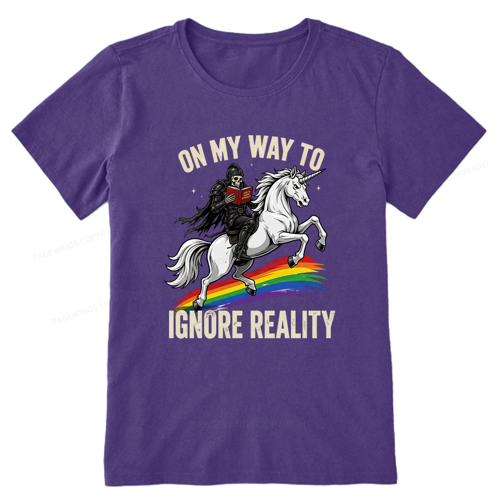 Pagewings On My Way To Ignore Reality Unisex Classic T-shirt