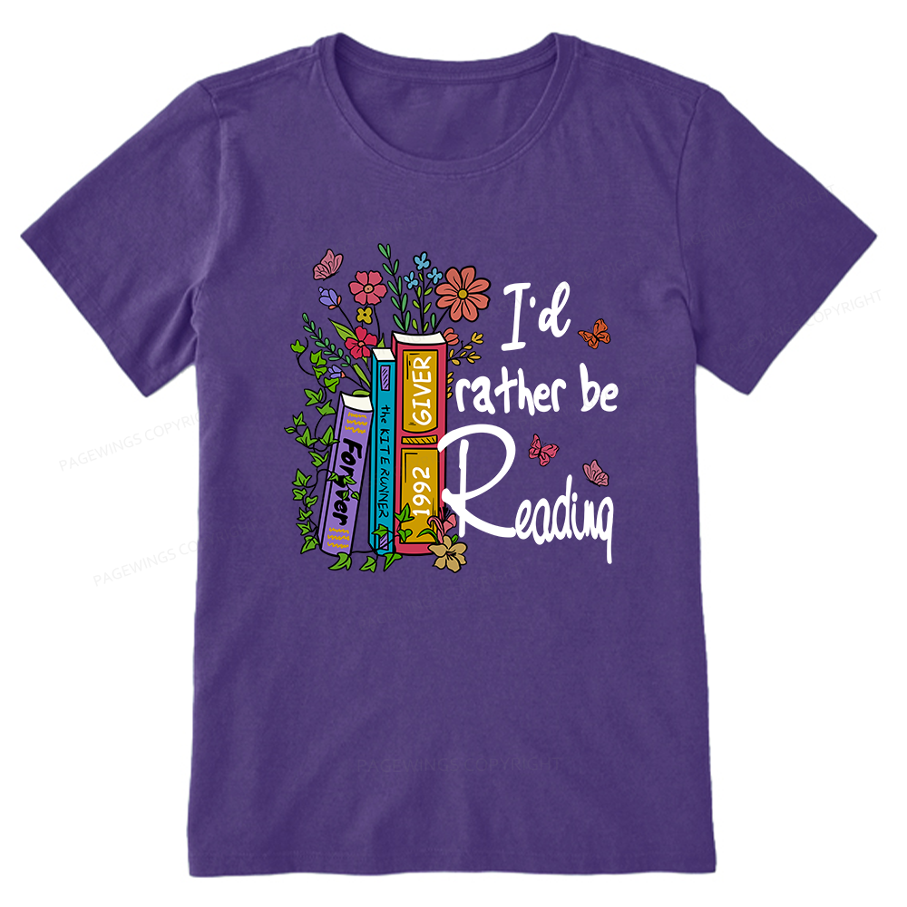 Pagewings I'd Rather Be Reading Unisex Classic T-shirt